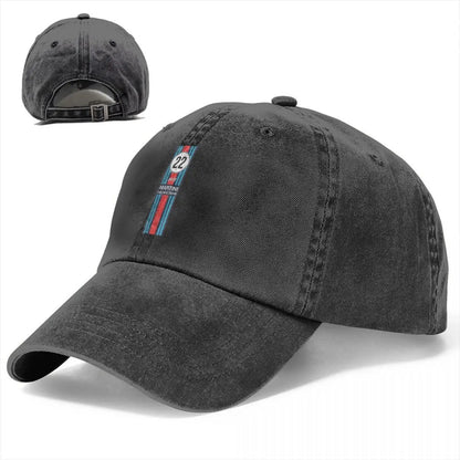 Washed Men's Baseball Cap Racing Team Trucker Snapback Caps Dad Hat Martini Racing Golf Hats