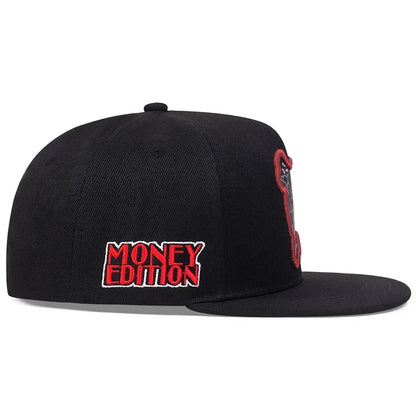 Fashion Hip Hop Hats Men Women Playing Card Money Embroidered Baseball Cap