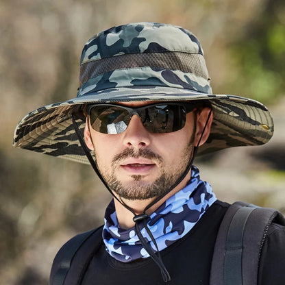 Summer Men Breathable Sun Hat Outdoor Traveling Fishing Hiking Hats