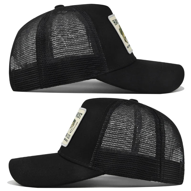 High Quality Fishing Embroidery Baseball Cap Outdoor Fishing Snapback Mesh Hat Sunshade Trucker Hat