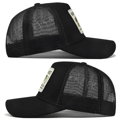 High Quality Fishing Embroidery Baseball Cap Outdoor Fishing Snapback Mesh Hat Sunshade Trucker Hat