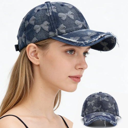 A Vintage-Style Denim Baseball Cap