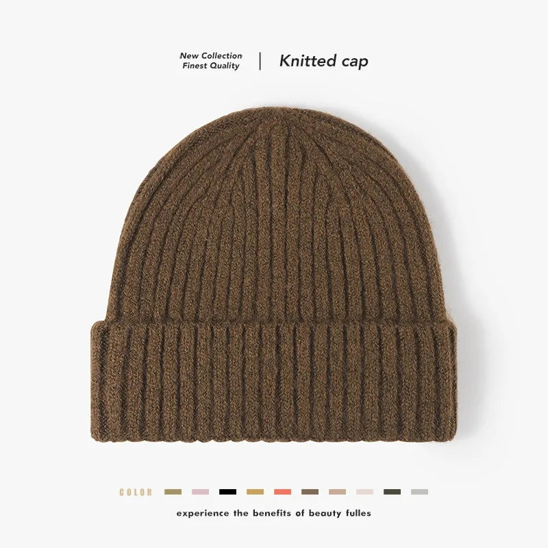 New Cool Women Man Autumn Winter Thick Wool Beanie Hat