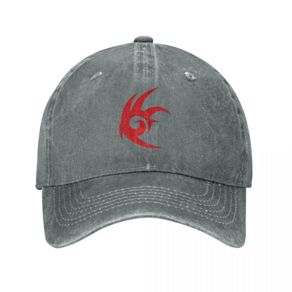 Hedgehog Shadow Baseball Caps Fashion Distressed Denim Cartoon