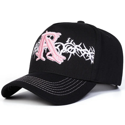 Unisex R Cross Embroidery Baseball Caps Spring Autumn