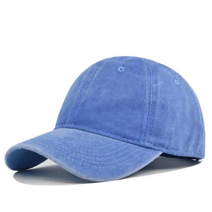 Retro Washed Cotton Baseball Cap Men Women