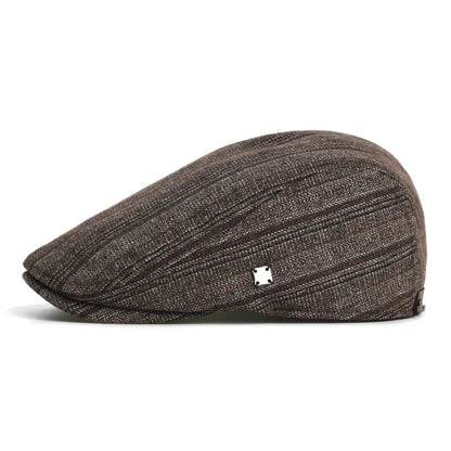 Classical Retro Newsboy Cap Versatile Casual Stripe Berets