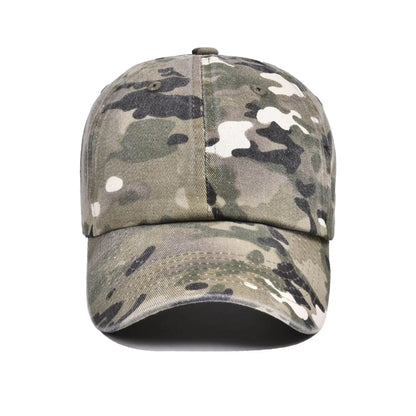 Unisex Hiking Camouflage Tactics Baseball Cap Leaves Jungle Hat Unstructured Panel Soft Top Sun Baseball Cap