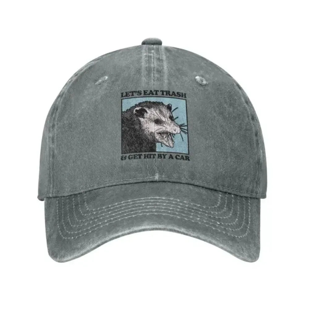 Let's Eat Trash Get Hit By A Car Baseball Cap Hip Hop Women Men's