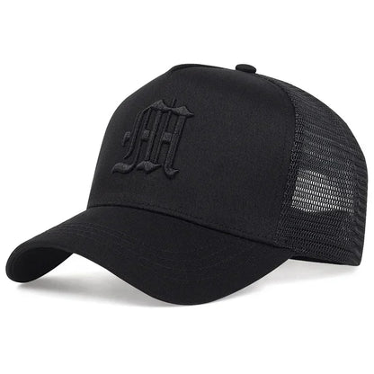 Unisex Personality M Letter Embroidery Baseball Net Caps Spring Summer