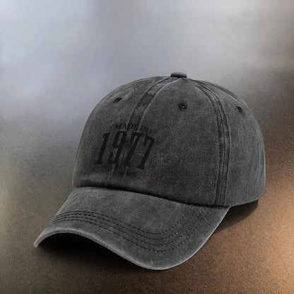 A Vintage 1977 Printed Washed Hat