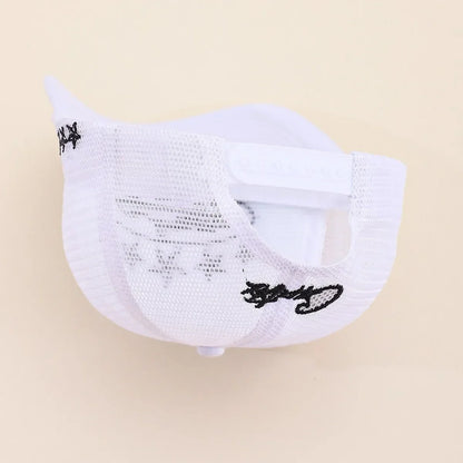 Fashionable Embroidered Baseball Hat Five Star Color Blocked Mesh