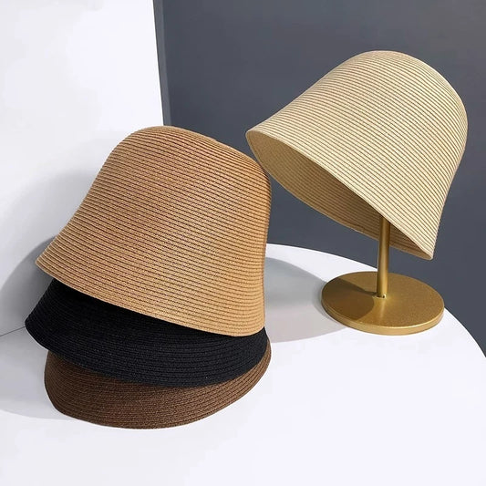Ladies' Summer Solid Color Breathable Fisherman Hat