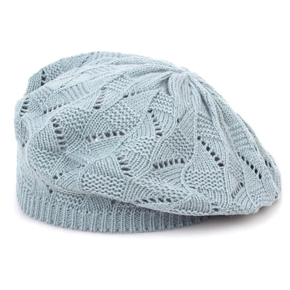 Women's Plain Color Knit Beret Hat Ladies French Artist Beret Hats