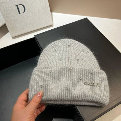 New Luxury Rhinestone Knitted Hat