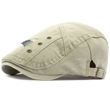 Male Female 100% Cotton Ivy Flat Cap Unisex Spring Adjustable Beret Cap