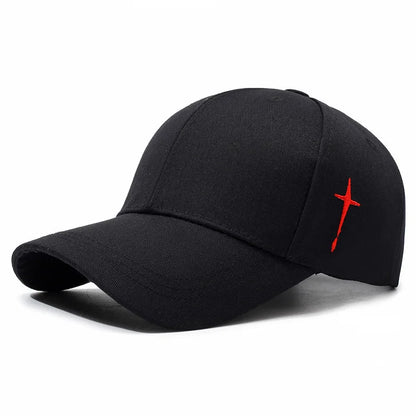 Unisex Simple Cross Water Drop Embroidery Baseball Caps Spring and Autumn