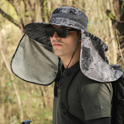 Large Shawl Sunscreen Neck Protection Big Brim Sun Hat  Fisherman Hats
