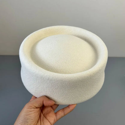 Retro Flight Attendant Ball Berets Hat Women's 100% Wool