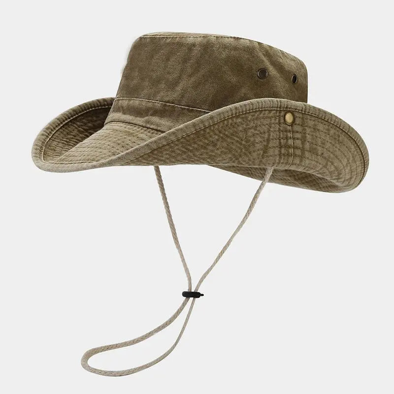 Four Seasons Cotton Solid Bucket Hat Fisherman Hat Outdoor Travel Sun Cap for Men and Women