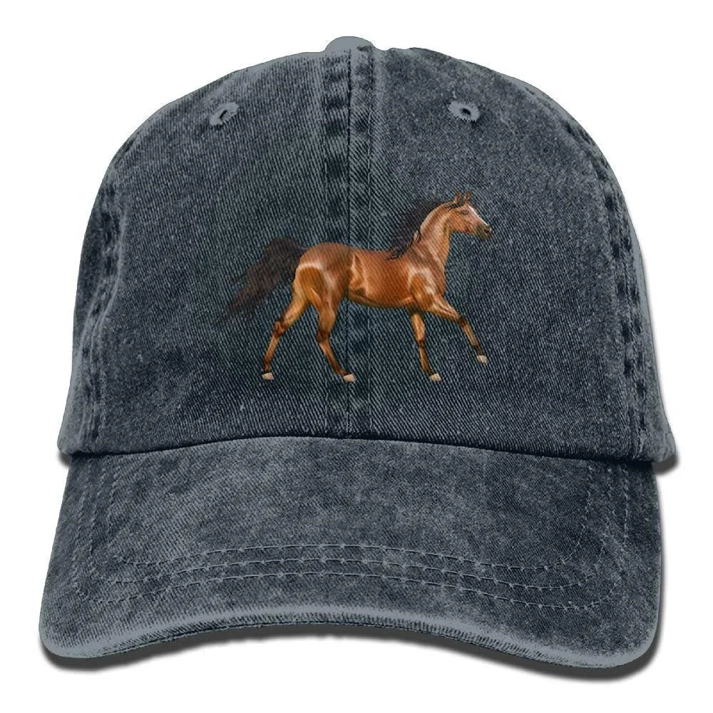 3D Horse Denim Hat Adjustable Unisex Tactical Baseball Caps