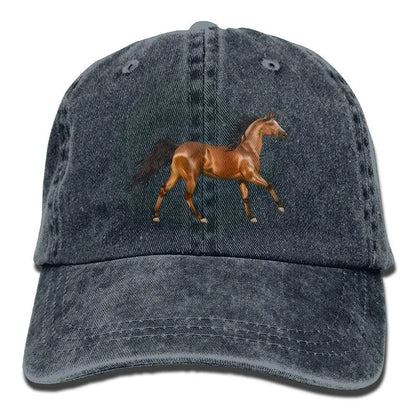 3D Horse Denim Hat Adjustable Unisex Tactical Baseball Caps