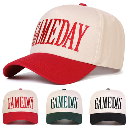Unisex Gameday Letter Embroidery Baseball Caps Spring and Autumn