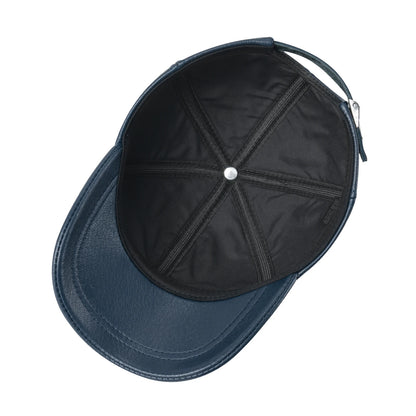 Men's Adjustable Baseball Cap Winter Driving Hunting Fishing Hat Genuine Leather Ivy