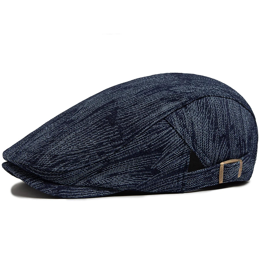 Fashion Denim Men's Beret Vintage Print Newsboy Caps