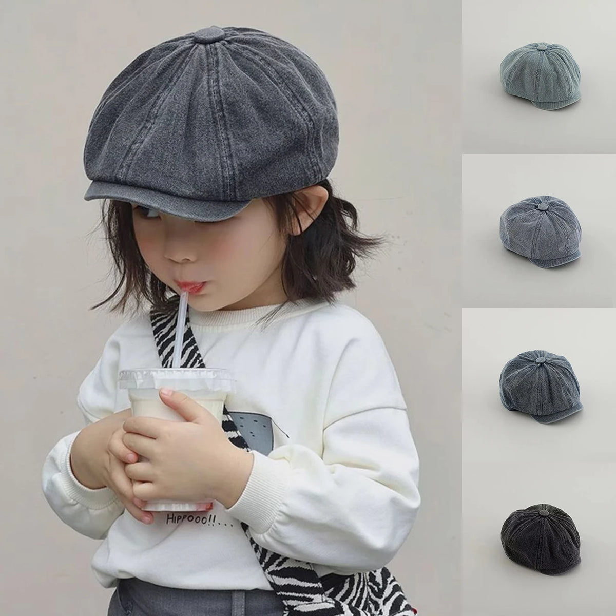 Fashion Retro Baby Beret Hat Spring Autumn