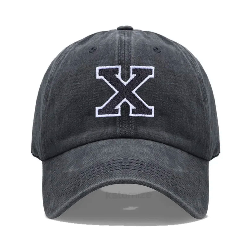 Initial Letter A-Z Embroider Baseball Cap