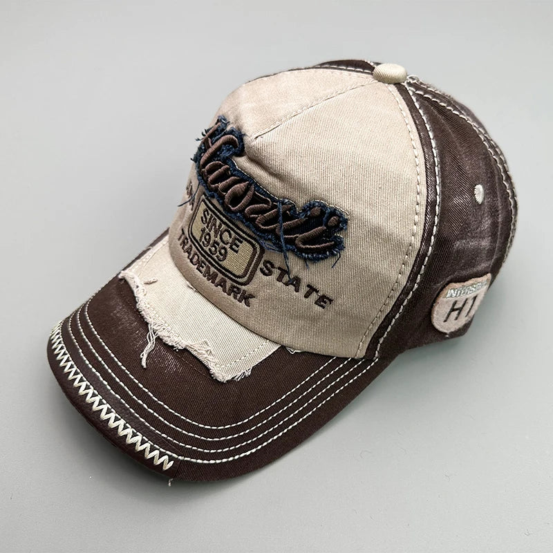Korean Retro Men Women Baseball Hats Cotton Snapback Caps