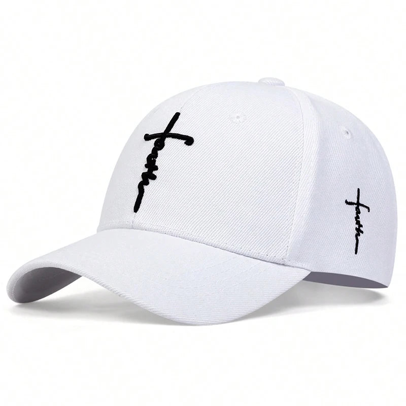 Fashion Faith Embroidery Baseball Cap Spring Summer Sun Hats Cotton Snapback Hat Unisex Hip Hop Trucker Caps