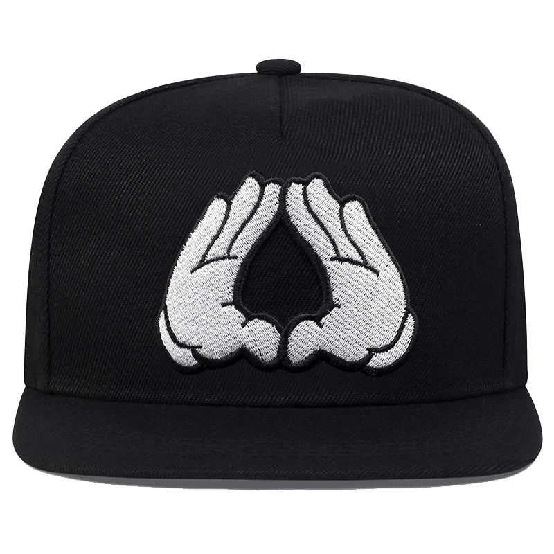 Trendy Light Plate Two Hand Personalized Street Hip Hop Hat