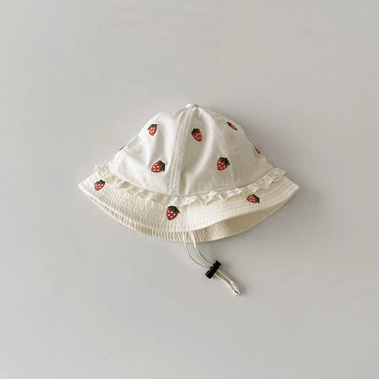 Korean Style Strawberry Baby Bucket Hat 2026