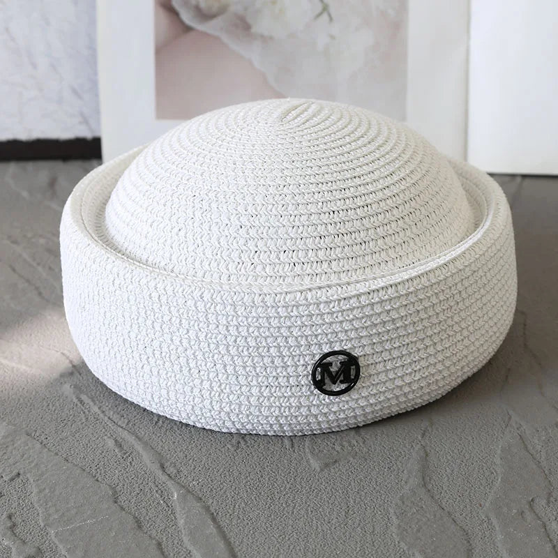 Vintage Spring Summer Pillbox Hat Hard Top Hat Women Fashion Berets