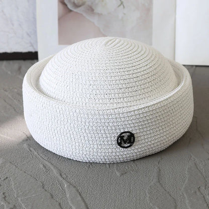 Vintage Spring Summer Pillbox Hat Hard Top Hat Women Fashion Berets