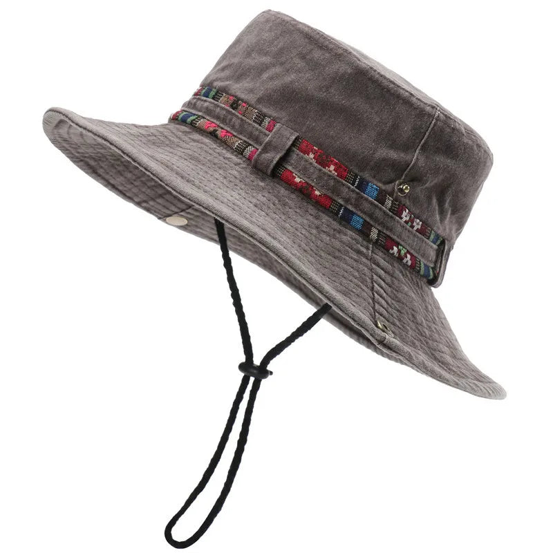 Summer Men's Cotton Bucket Hat Fisherman Hats