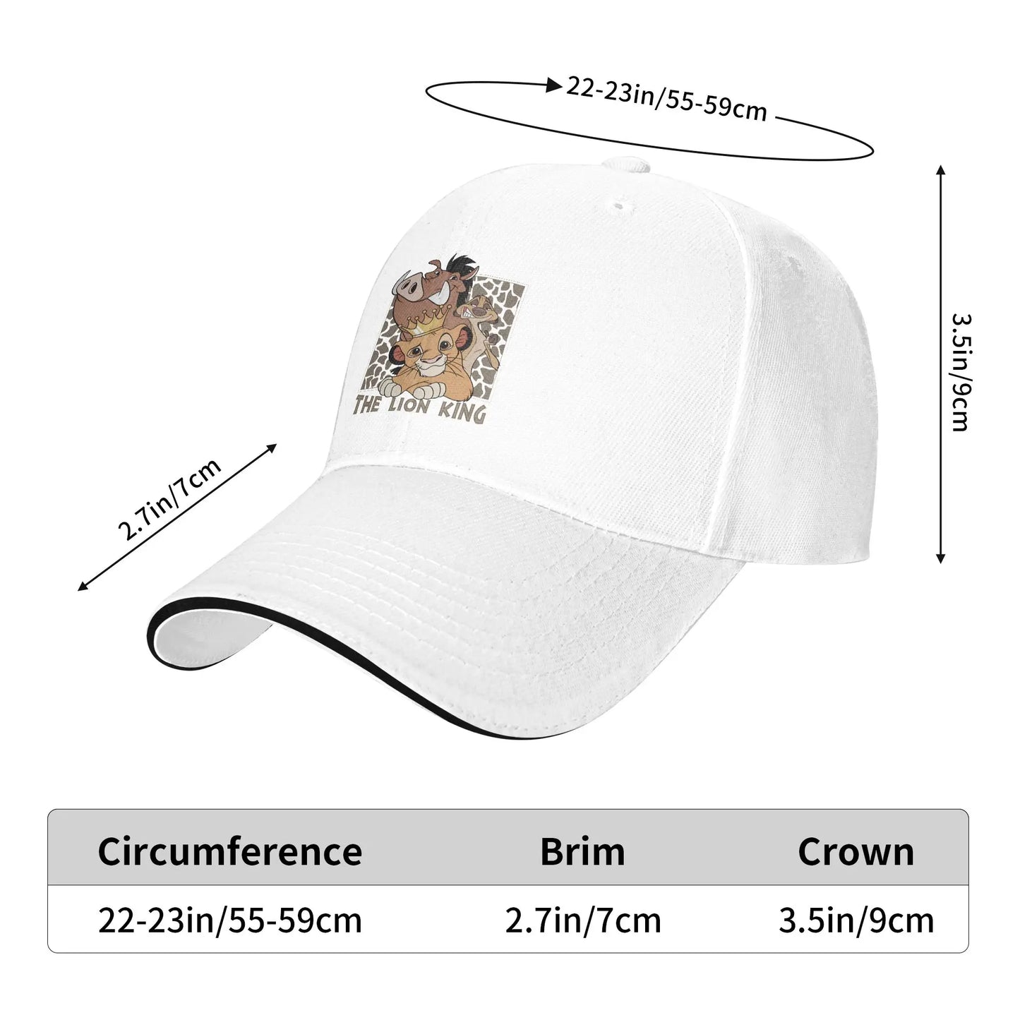 The Lion King Sun Baseball Cap Summer Female Male