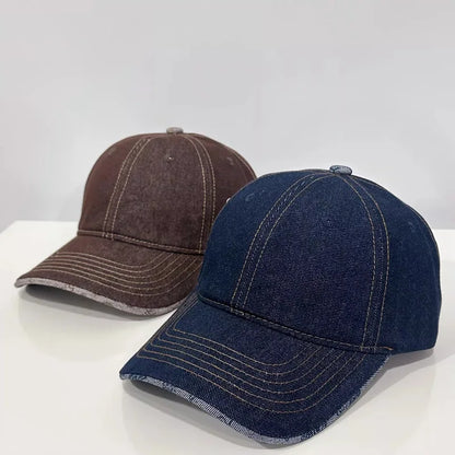 Cross-Border Classic Washed Denim Baseball Cap
