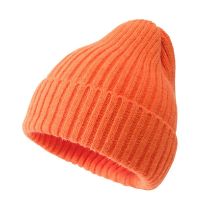 Fashion Winter Warm Knitted Cap Soft Thick Woolen Hat