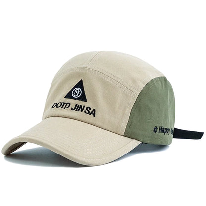 Unisex Camp Cap Fashion Happy Time Embroidery Summer Baseball Cap For Men Women