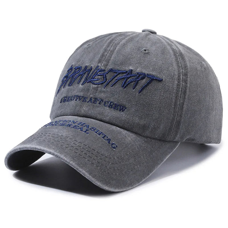 Unisex Y2K Style Cap Letter Embroidery Vintage Baseball Cap Men Women