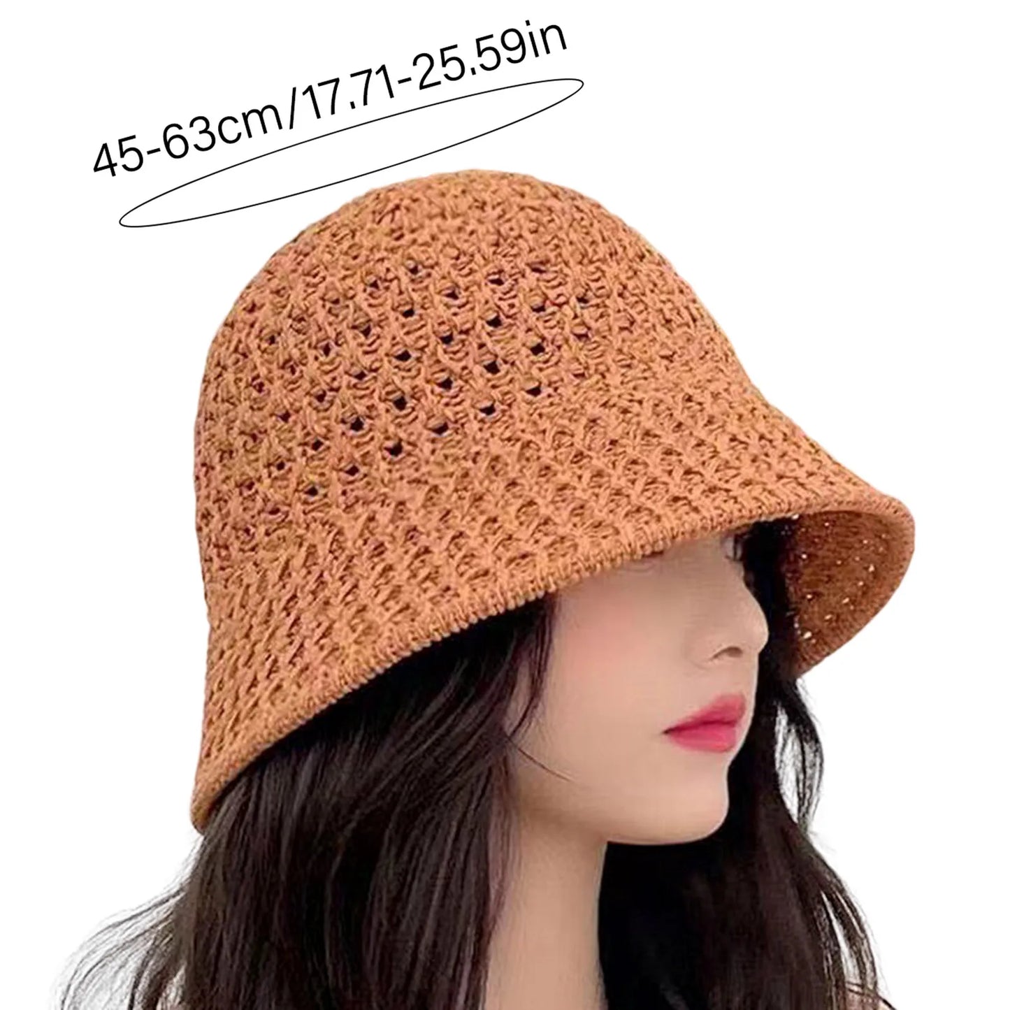 Summer Women Bucket Hat Hollow Out Thin Breathable Sun Hat