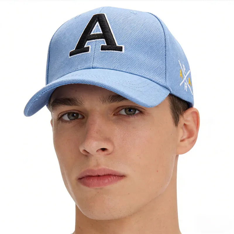 Summer Outdoor Solid Color Embroidered Duck Tongue Hat