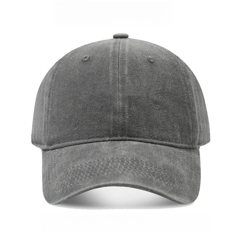 Washed Cotton Solid Dad Hat Unisex Baseball Cap