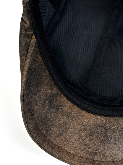 British Retro Beret, Newsboy Cap, Matte Texture Forward Cap, Casual Style Peaked Cap