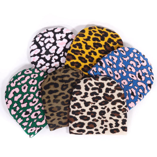 New Leopard Autumn Winter Causal Hip Hop Beanie Tide