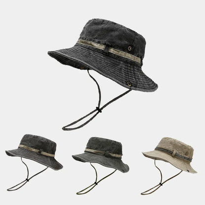 2024 Four Seasons Cotton Solid Bucket Hat Fisherman Hat