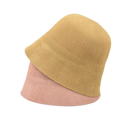 Breathable  Linen Knitted Bucket Cap